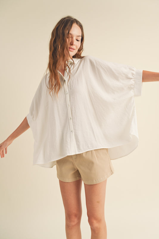 Button Up Blouse - White