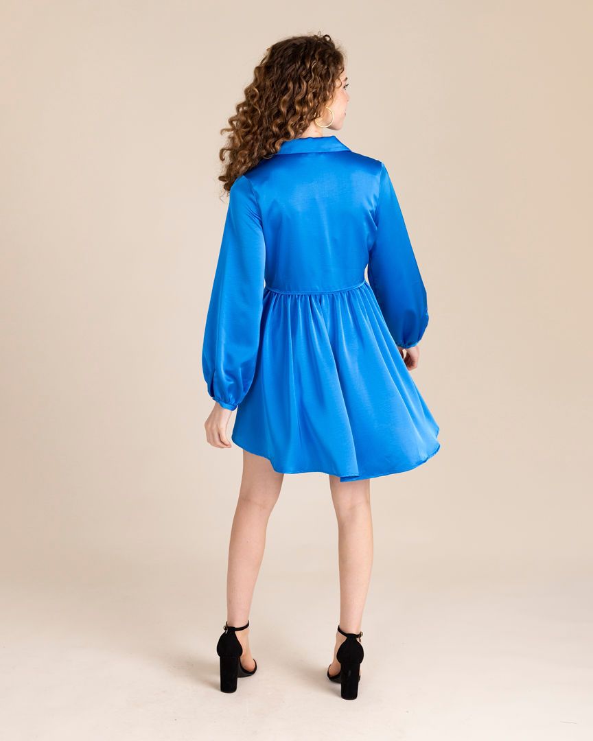 Calista Dress - Cobalt