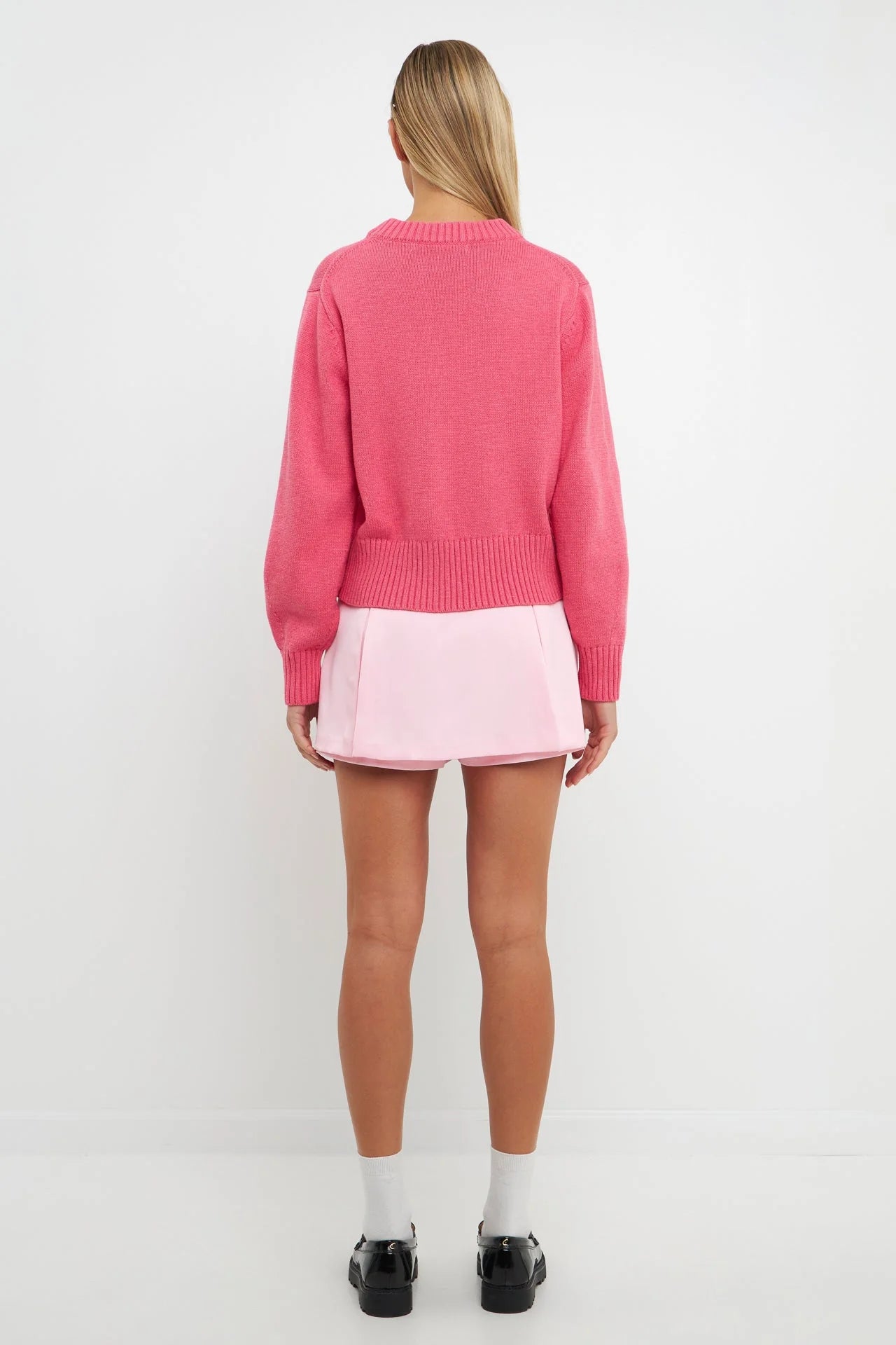 Relaxed Fit Pink Sweater