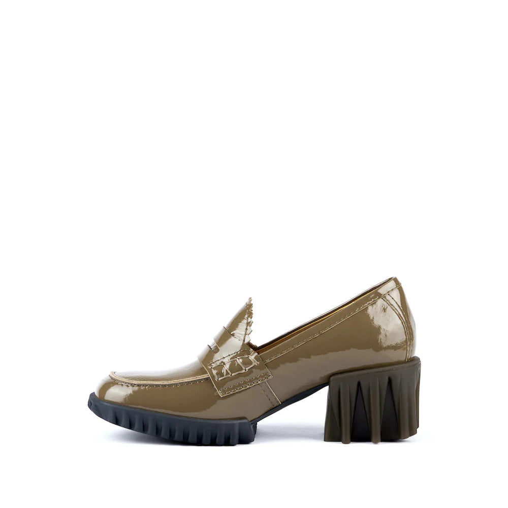 4CCCCEES Bloffo Penny Heeled Loafers - Khaki