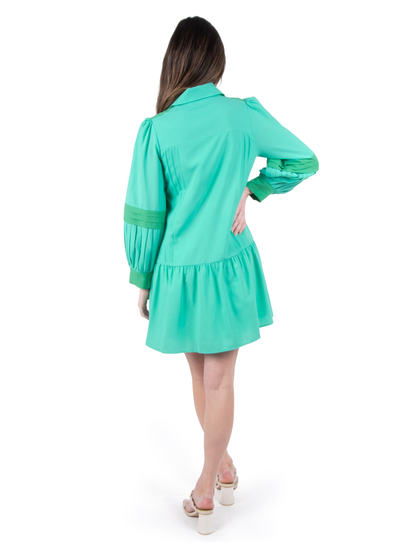 Emily McCarthy Delany Dress - Electric Green