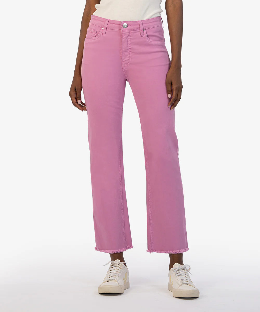 Kelsey High Rise Fab Ab Ankle Flare Jeans - Lavender