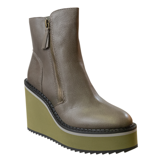 Naked Feet Avail Wedge Ankle Boots - Greige