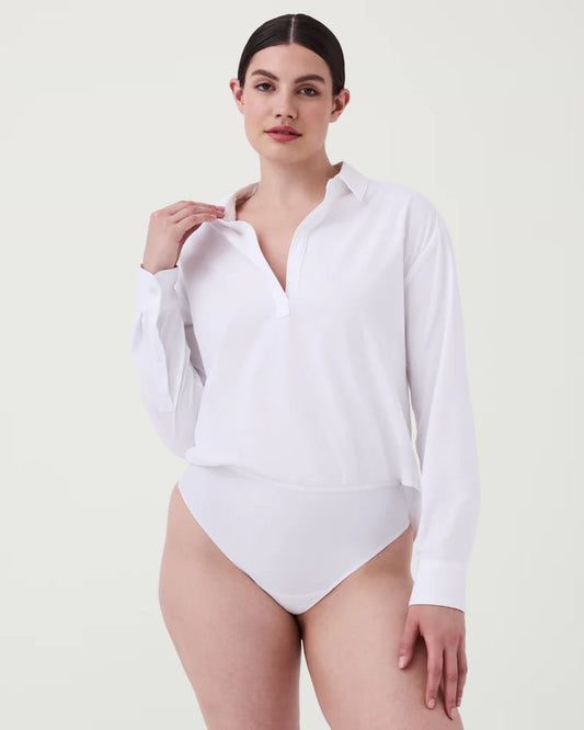 Spanx The Collared Long Sleeve Bodysuit