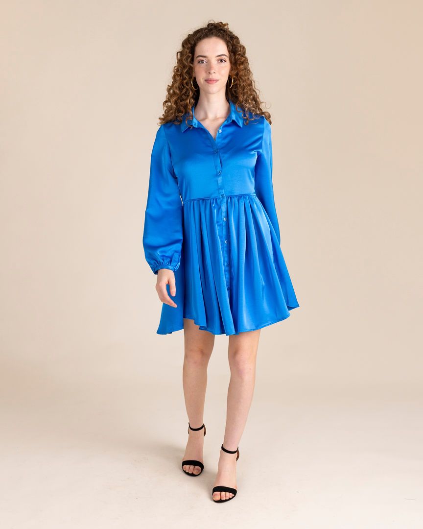 Calista Dress - Cobalt