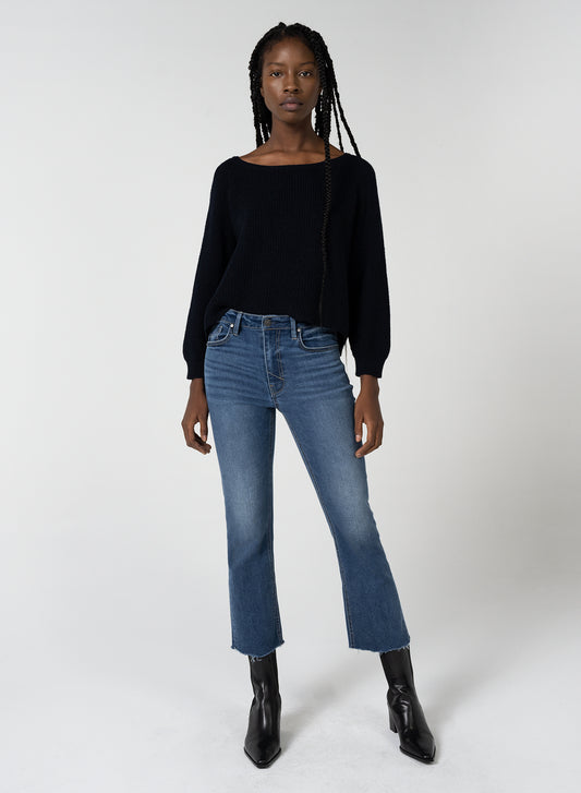 Unpublished MARLOW High-Rise Cropped Demi Flare Jean in Muse